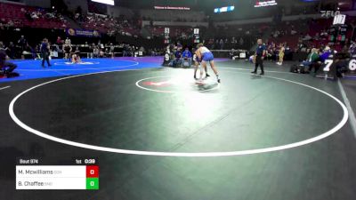 170 lbs Consi Of 8 #1 - Max Mcwilliams, Calvary Chapel Sa (SS) vs Blake Chaffee, Serrano (SS)