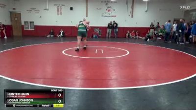 285 lbs Round 3 - Logan Johnson, Cedar Rapids Kennedy vs Hunter Hahn, Louisa-Muscatine