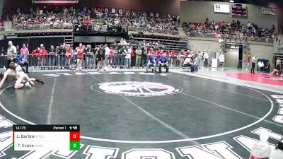 1A 175 lbs Semifinal - Theron Evans, Panguitch vs Lester Barlow, Water Canyon