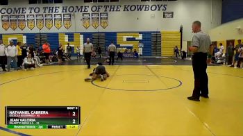 138 lbs Quarterfinals (8 Team) - Nathaniel Cabrera, Osceola (Kissimmee) vs Jean Valoria, Palmetto Ridge H.S.