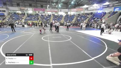 43 lbs Consi Of 8 #2 - Axton Fouts, Ridge Wrestling Club vs Livi-Ana Pacheco, Duran Elite