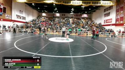 155 lbs Cons. Round 1 - Ava Dafoe, Thermopolis vs Kodee Johnson, Star Valley