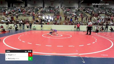 51 lbs Consi Of 8 #1 - Jaden Nagel, Bluff Wrestling Club vs Jonah McCurdy, Woodland Wrestling