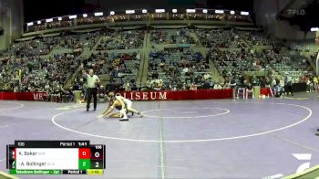 106 lbs Quarterfinal - Ayden Bollinger, Delta vs Kameron Baker, Garrett