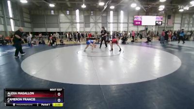 57 lbs Cons. Round 3 - Alexa Magallon, WA vs Cameron Francis, ID