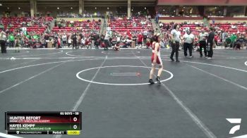 58 lbs Champ. Round 2 - Hunter Befort, Dodge City Wrestling Academy vs Hayes Kempf, Iron Grapplers Wrestling Club