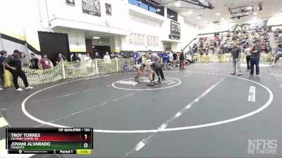 120 lbs Cons. Round 3 - Jovani Alvarado, Tahquitz vs Troy Torres, Calvary Chapel SA