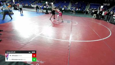 285 lbs Consi Of 8 #1 - Mike Whalen, Natick vs Luc Abbatemarco, Hall