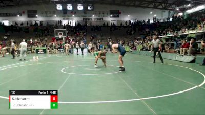 132 lbs Semifinal - Josh Johnson, Indianapolis Cathedral vs Keaton Morton, Perry Meridian