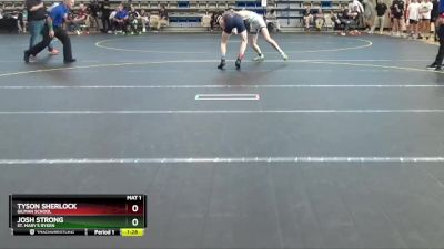 132 lbs 1st Place Match - Tyson Sherlock, Gilman School vs Josh Strong, St. Mary`s Ryken