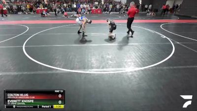 120 lbs Quarterfinal - Everett Knospe, St. Croix Central vs Colton Klug, Mollitium Wrestling Club