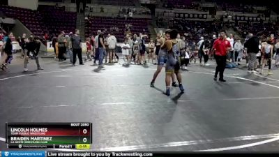 135 lbs Round 2 - Braiden Martinez, La Gente Wrestling Club vs Lincoln Holmes, Team Pueblo Wrestling