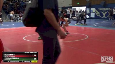 106 lbs Champ. Round 2 - Zeke Guerrero, South Hills vs Devin Huff, Rim Of The World