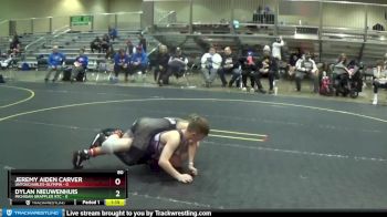 80 lbs Round 5 (6 Team) - Dylan Nieuwenhuis, Michigan Grappler RTC vs Jeremy Aiden Carver, Untouchables-Olympia