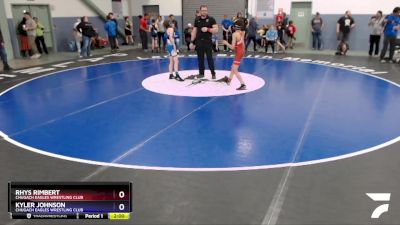 92 lbs X Bracket - Kyler Johnson, Chugach Eagles Wrestling Club vs Rhys Rimbert, Chugach Eagles Wrestling Club