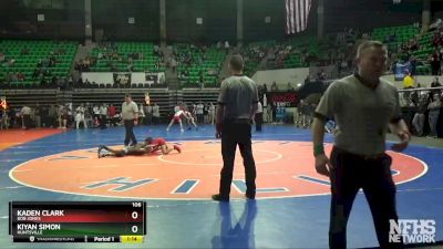 106 lbs Semifinal - Kiyan Simon, Huntsville vs Kaden Clark, Bob Jones