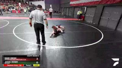 115 lbs Champ. Round 2 - Gage Gross, Milton Monsters Wrestling Club vs Jason Heiser, RT Elite