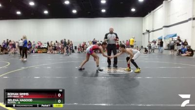 92 lbs Round 2 (4 Team) - Selena Hagood, Reapers vs Roman Simms, Ohio Heros