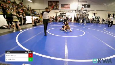 96 lbs Quarterfinal - Michkel (Prince) Cain, R.A.W. vs Baylor Hall, Dark Cloud Wrestling Club