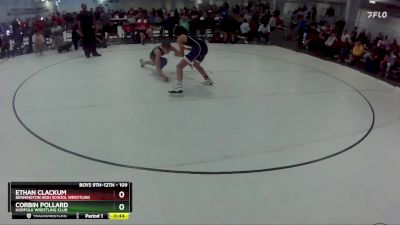 109 lbs Cons. Round 3 - Corbin Pollard, Norfolk Wrestling Club vs Ethan Clackum, Bennington High School Wrestling