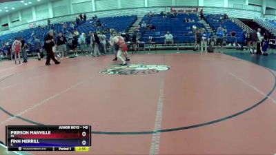 145 lbs Semifinal - Pierson Manville, PA vs Finn Merrill, IL