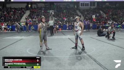 125 lbs Quarterfinal - Riggens Pfanenstiel, Hays vs Brecken Horton, Manhattan