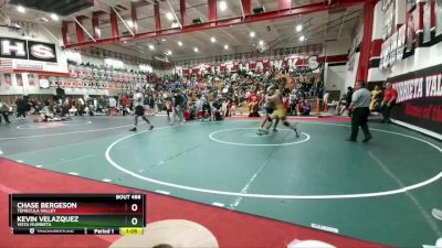 220 lbs Quarterfinal - Chase Bergeson, Temecula Valley vs Kevin Velazquez, Vista Murrieta