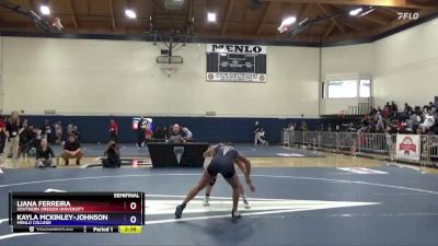 101 lbs Semifinal - Liana Ferreira, Southern Oregon University vs Kayla Mckinley-Johnson, Menlo College