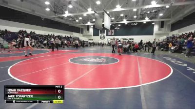 145 lbs Cons. Round 4 - Noah Vazquez, Roosevelt vs Jake Topartzer, San Juan Hills