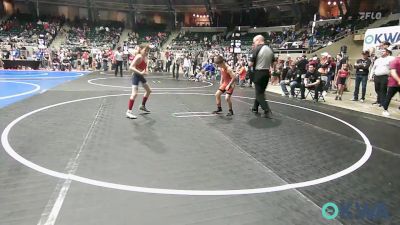 75 lbs 7th Place - Rhyder Sutherland, Pawhuska Elks Takedown vs Maverick Stewart, Checotah Matcats