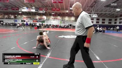 133 lbs Cons. Round 4 - Anthony Caruso, Midway University vs Chandlar Akins, Cumberlands (Ky.)