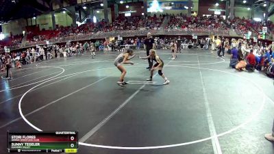 89 lbs Quarterfinal - Stori Flores, Gering Wrestling Club vs Sunny Tegeler, Elkhorn Valley