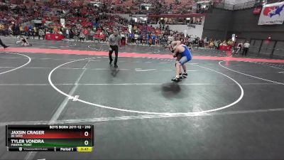 210 lbs Cons. Round 2 - Tyler Vondra, Mineral Point vs Jaxsin Crager, De Soto