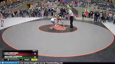 77 lbs Quarterfinal - Brayden Harrison, Hermiston Wrestling vs Liam Shepherd, Hi Desert Mat Club