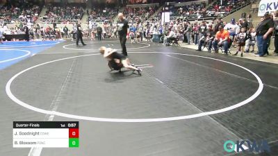 49 lbs Quarterfinal - Jack Goodnight, Coweta Tiger Wrestling vs Bracen Bloxsom, Ponca City Wrestling