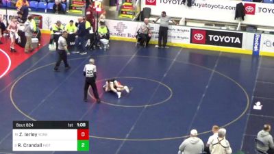 82 lbs Round Of 16 - Zachary Ierley, York Suburban vs Riley Crandall, Faith Christian Academy