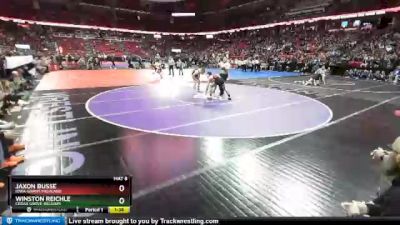 D3-152 lbs Champ. Round 1 - Winston Reichle, Cedar Grove-Belgium vs Jaxon Busse, Iowa-Grant/Highland