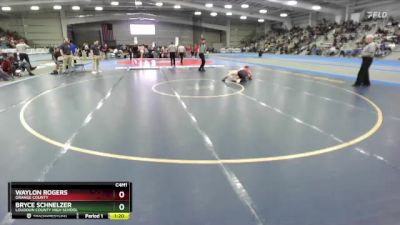 4-113 lbs Semifinal - Waylon Rogers, Orange County vs Bryce Schnelzer, Loudoun County High School