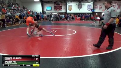 120 lbs Cons. Round 2 - Zander Johnson, Mediapolis vs Kaliber Fry, Prairie City Monroe