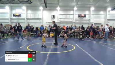 40 lbs Round 5 - Wyatt Mazurik, Jacket Wrestling Club vs Cainen Robinson, West Virginia Wild