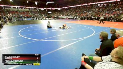 D2-113 lbs Quarterfinal - Charlie Meudt, Dodgeville vs Michael Bostwick, Luxemburg-Casco