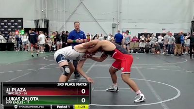 190 lbs Placement (4 Team) - Lukas Zalota, MPR Eagles vs JJ Plaza, TNWC Red