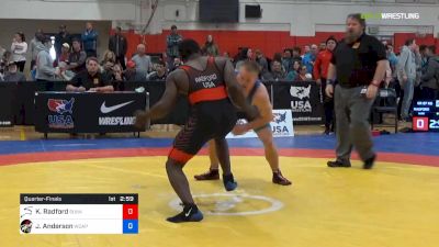 87 kg Quarterfinal - Kevin Radford, Sunkist Kids Wrestling Club vs Jon Anderson, WCAP