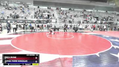 50 lbs Semifinal - Erica Irvine, IA vs Sophia Marie Gonzales, CA