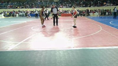 100 lbs Semifinal - Tatum Clevenger, HURRICANE WRESTLING ACADEMY vs Kathleen Chavez, Yukon Jr. High Girls