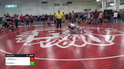 96-S Mats 15-18 3:00pm lbs Round Of 32 - Landon Williams, OH vs Ryan Osolin, SC