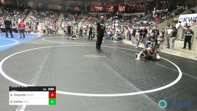 70 lbs Consi Of 16 #2 - Alexander Tessneer, Norman Grappling Club vs Brooks Gallier, Verdigris Youth Wrestling