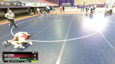 105 lbs Cons. Semi - Lily Runez, New Hampshire vs Mileena Notaro, Nebraska Wrestling Training Center