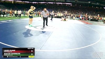 D1-157 lbs Cons. Round 2 - James Dunne, Northville HS vs Boston Haverkate, Hudsonville HS