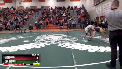 120 lbs Semifinal - Jacob Ohl, Ontario vs Joe Dennis, Black River